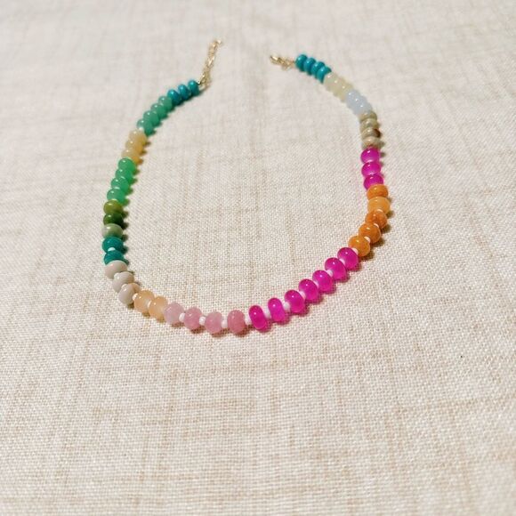 Boho beaded summer necklace M425 - Picture 3 of 4